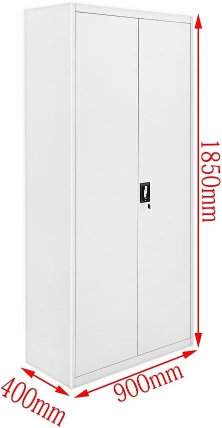 Tall Metal Filing Cabinet 5 Tier Lockable Storage Cupboard Office