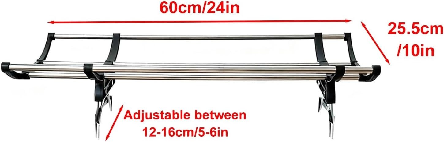 Adjustable Indoor Clothes Drying Rack for Oil Heater – Stainless Steel, Space Sa