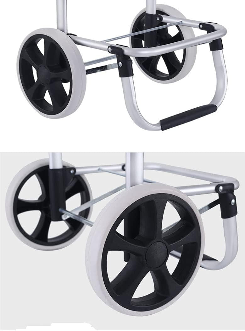 Foldable Shopping Trolley Cart 48L Waterproof Grocery Bag Wheels Handle