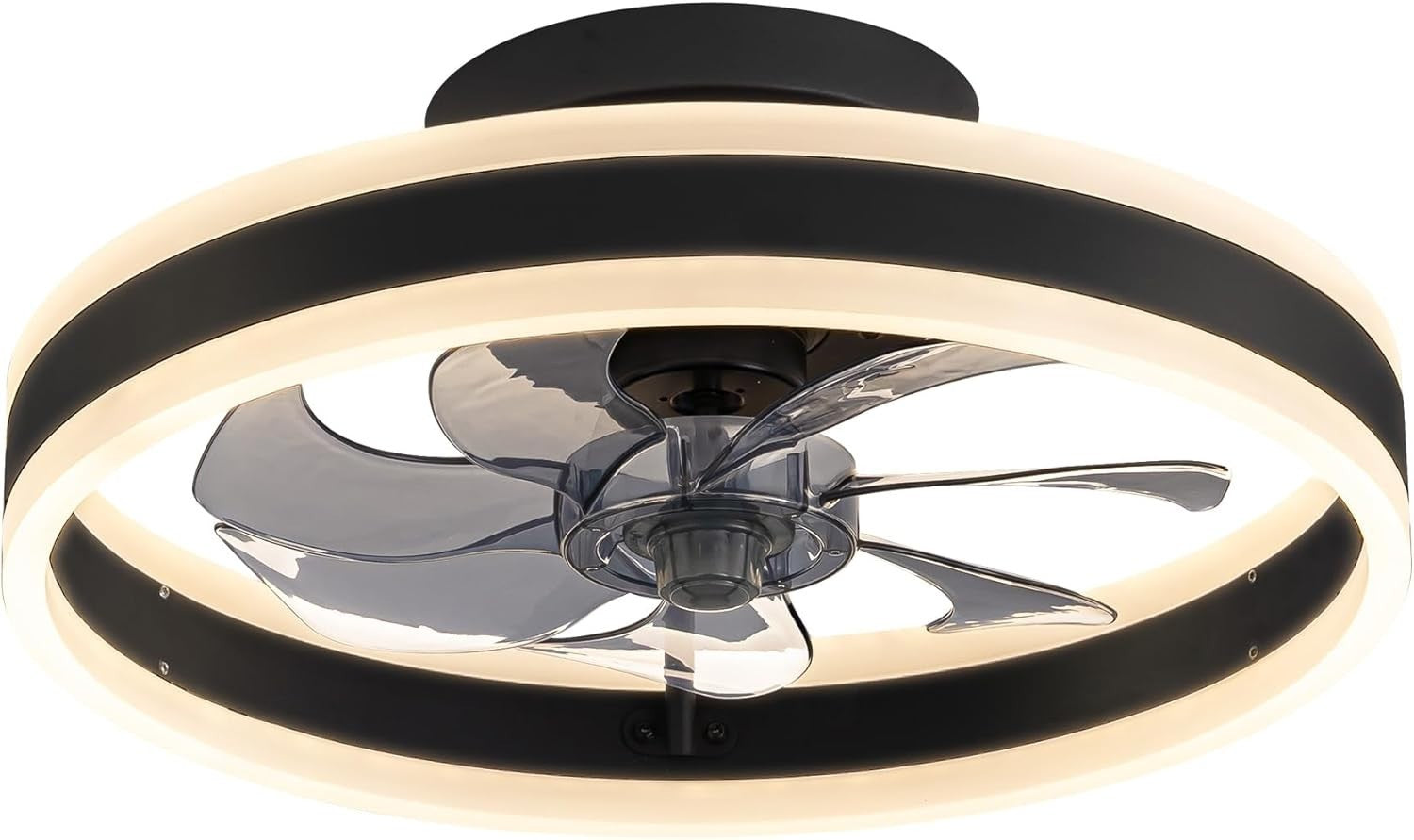 NEWSEE 40CM LED Ceiling Fan, 6 Speeds, 3 Color Dimming, Remote Control
