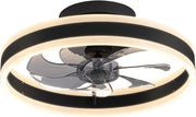NEWSEE 40CM LED Ceiling Fan, 6 Speeds, 3 Color Dimming, Remote Control
