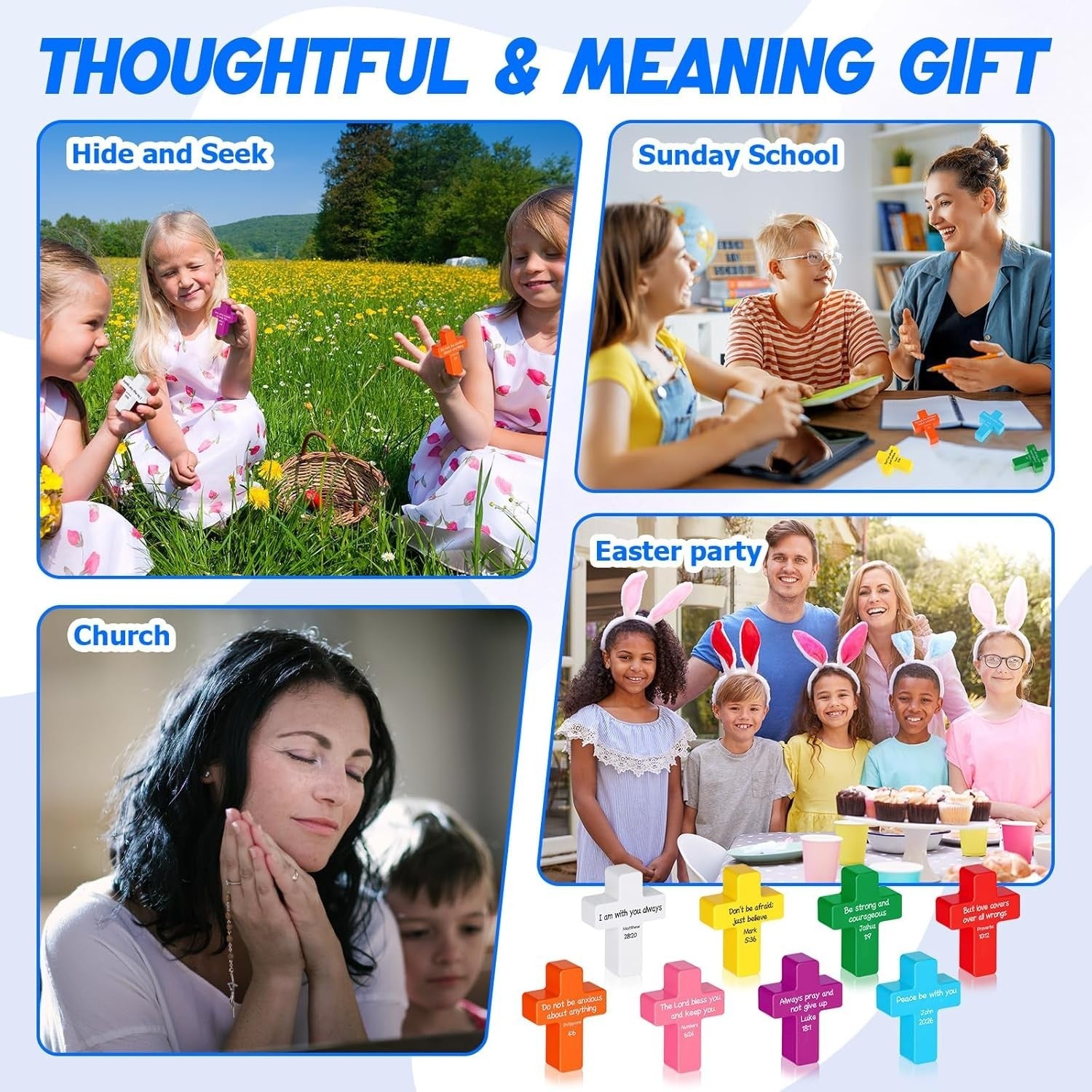 24pc Pocket Cross Fidget Stress Relief PU Christian Gift Set