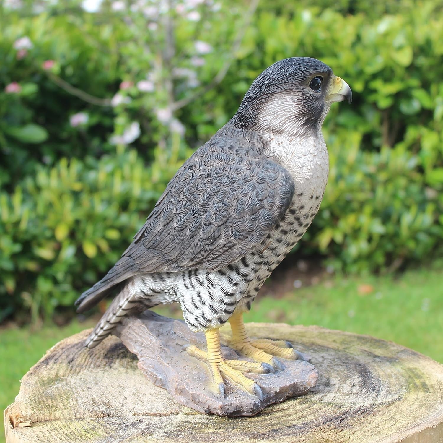 Realistic Peregrine Falcon Resin Ornament • Garden Bird Statue 10.2cm