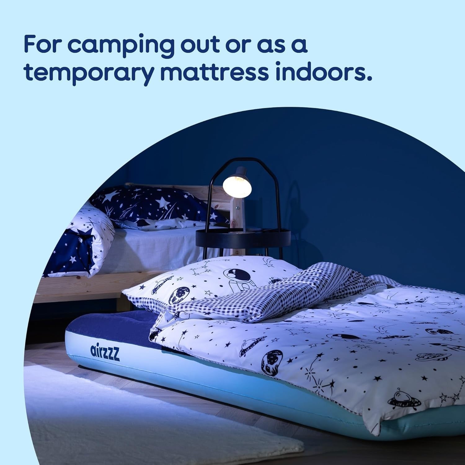 Double Airbed with Pump – Quick Inflate & Deflate, Waterproof, Portable Mattress