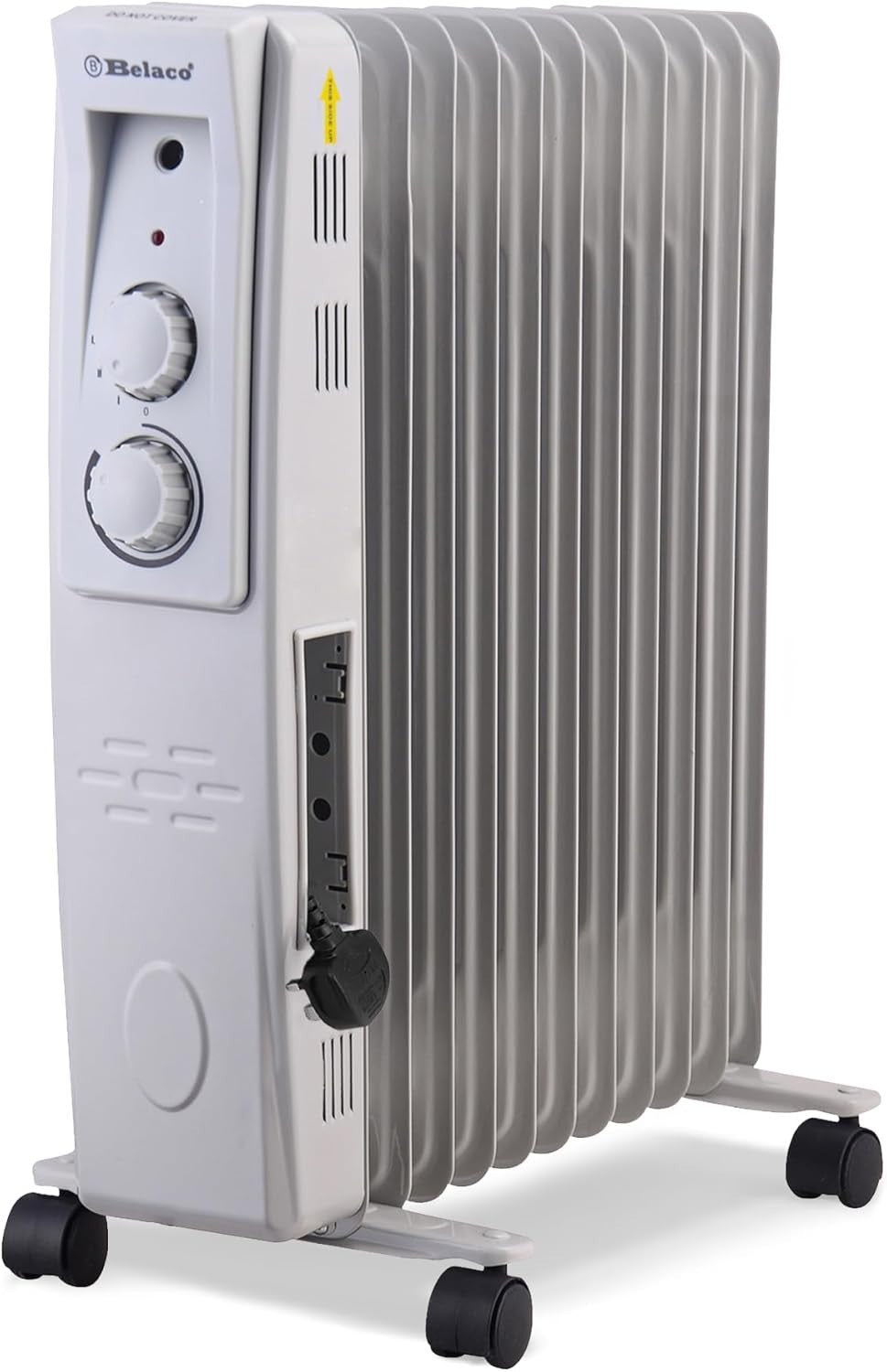 Portable 11-Fin Oil Heater 2500W Adjustable Thermostat Quiet Room Heater