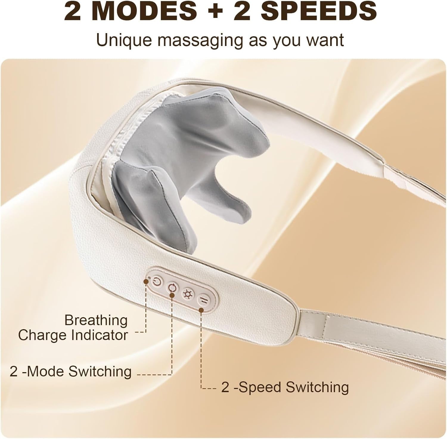 Heated Neck Shoulder Massager Deep Tissue Pain Relief Home Car Use