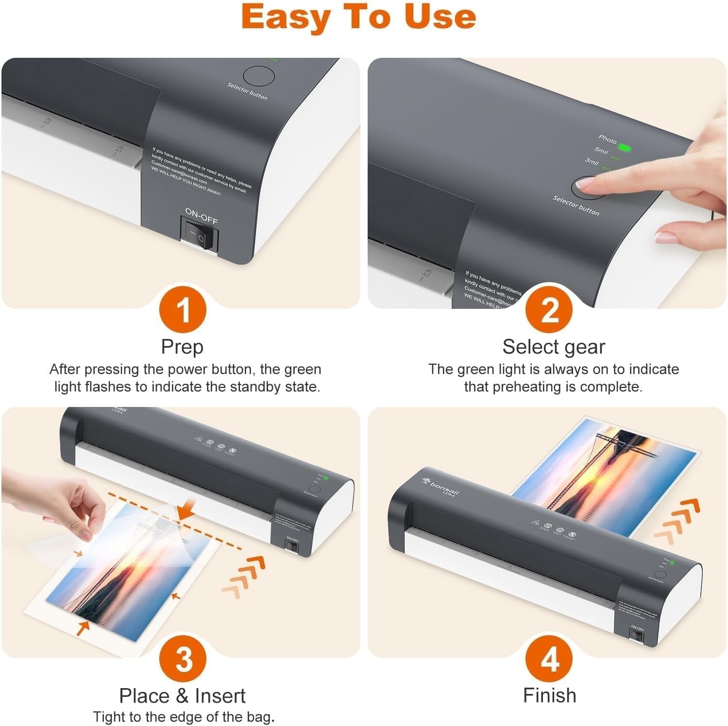 A3 Laminator Machine Fast 3 Min Warm Up 300mm Min Jam Release