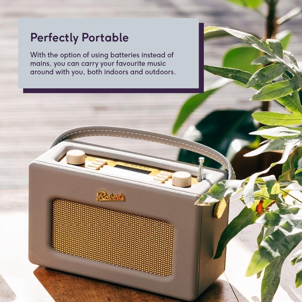 Portable FM/DAB/DAB+ Internet Radio with Bluetooth & Wi-Fi Charcoal grey