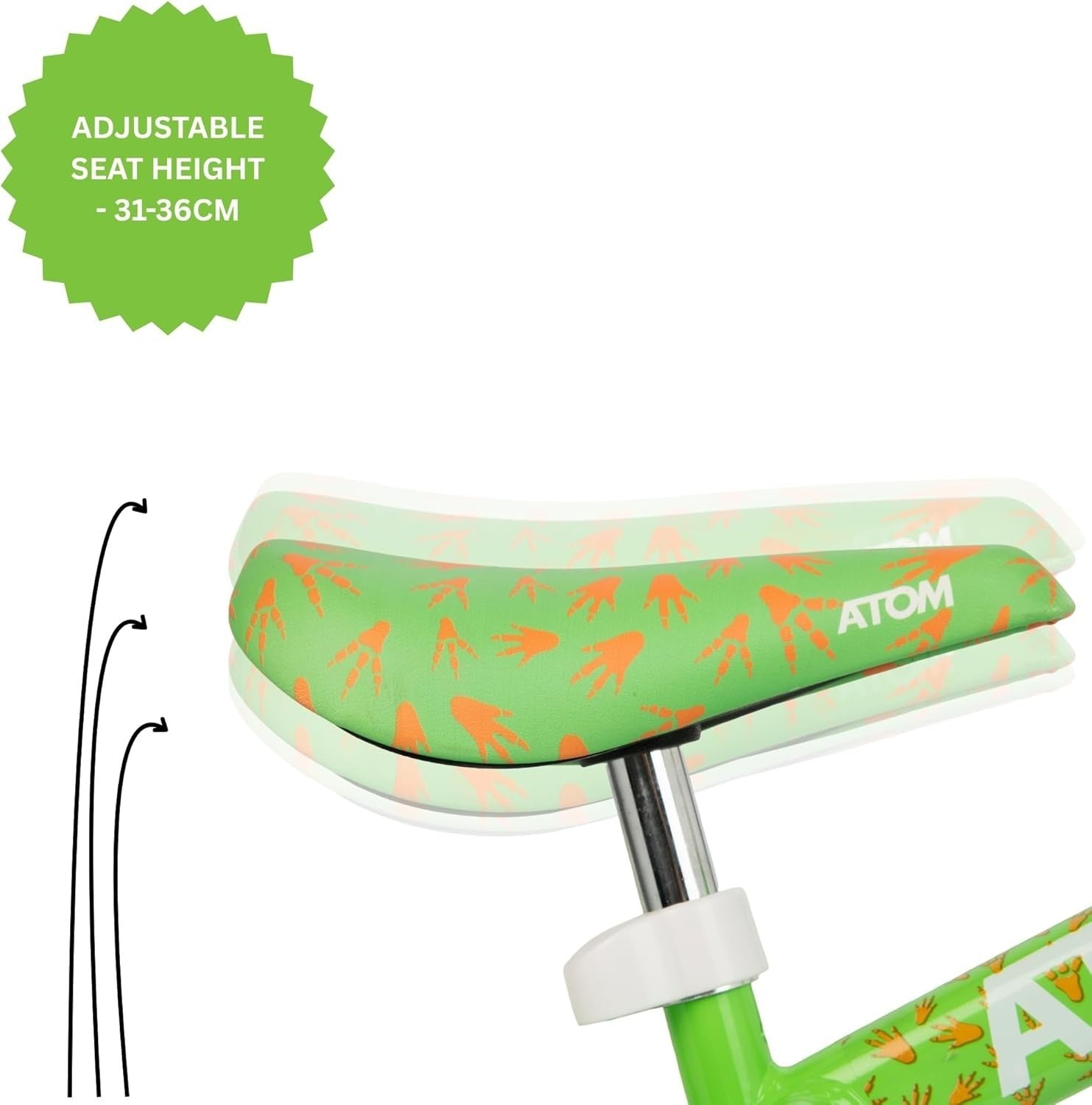 8" Kids Balance Bike Adjustable Seat Toddler Training Bicycle Green