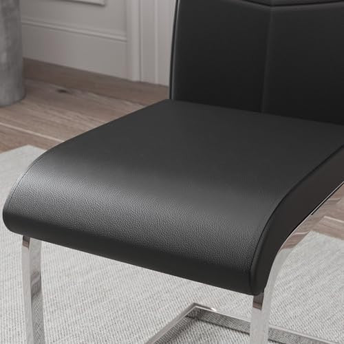 100cm Round Glass Dining Table Set with 4 Grey Faux Leather Chairs