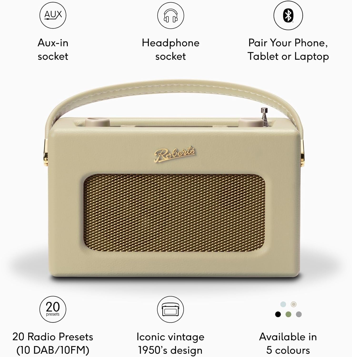 DAB/DAB FM Bluetooth Digital Radio Colour Display Dual Alarm