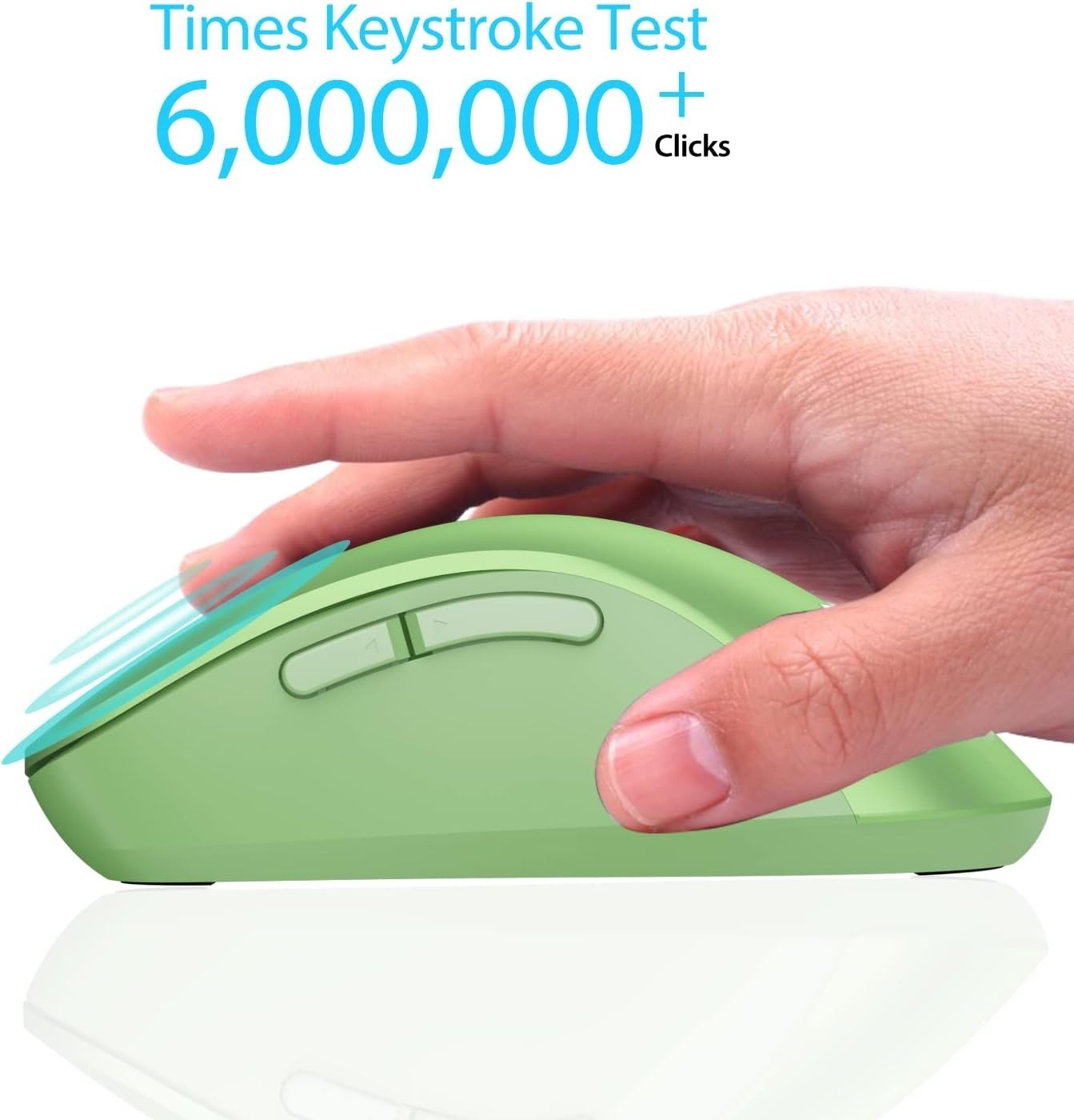 Wireless Mouse 2.4G 1400 DPI Optical USB Ergonomic Laptop PC Green