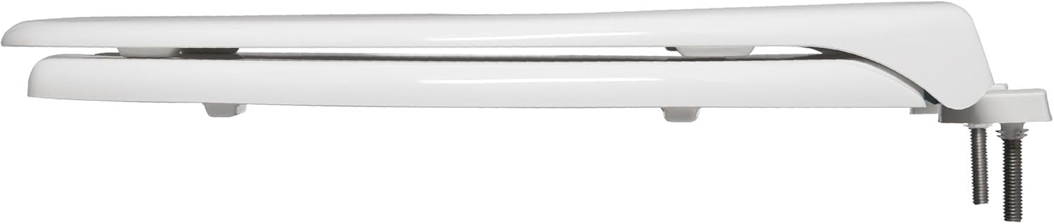 Commercial Elongated Toilet Seat White Heavy-Duty Soft Close Stay-Tite