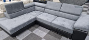 Comfy L-Shape 5 Seater Sofa Bed with Storage – Modular Sleeper Couch Grey