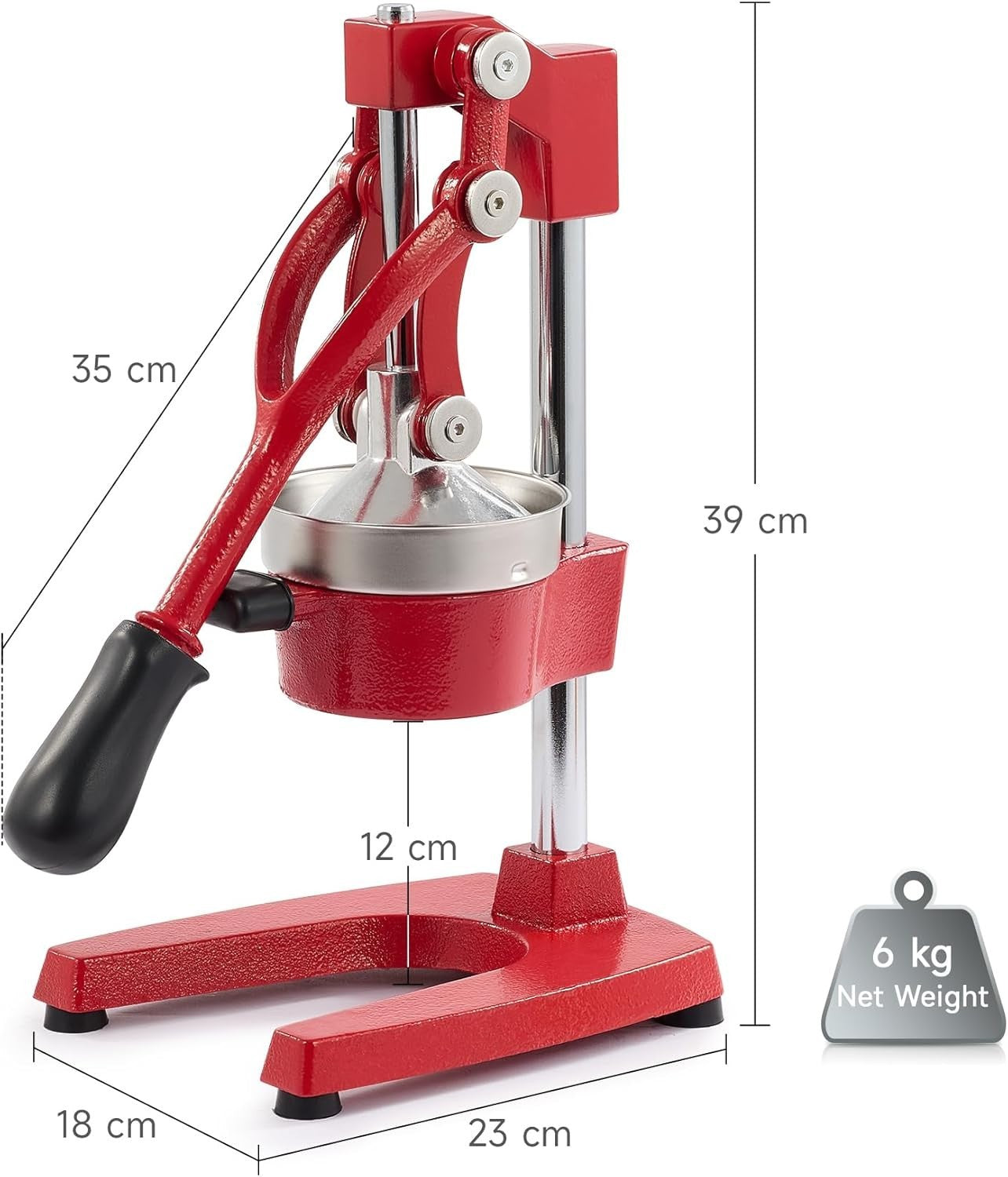 Professional Manual Citrus Press Cast Iron Juicer Orange Lemon Pomegranate