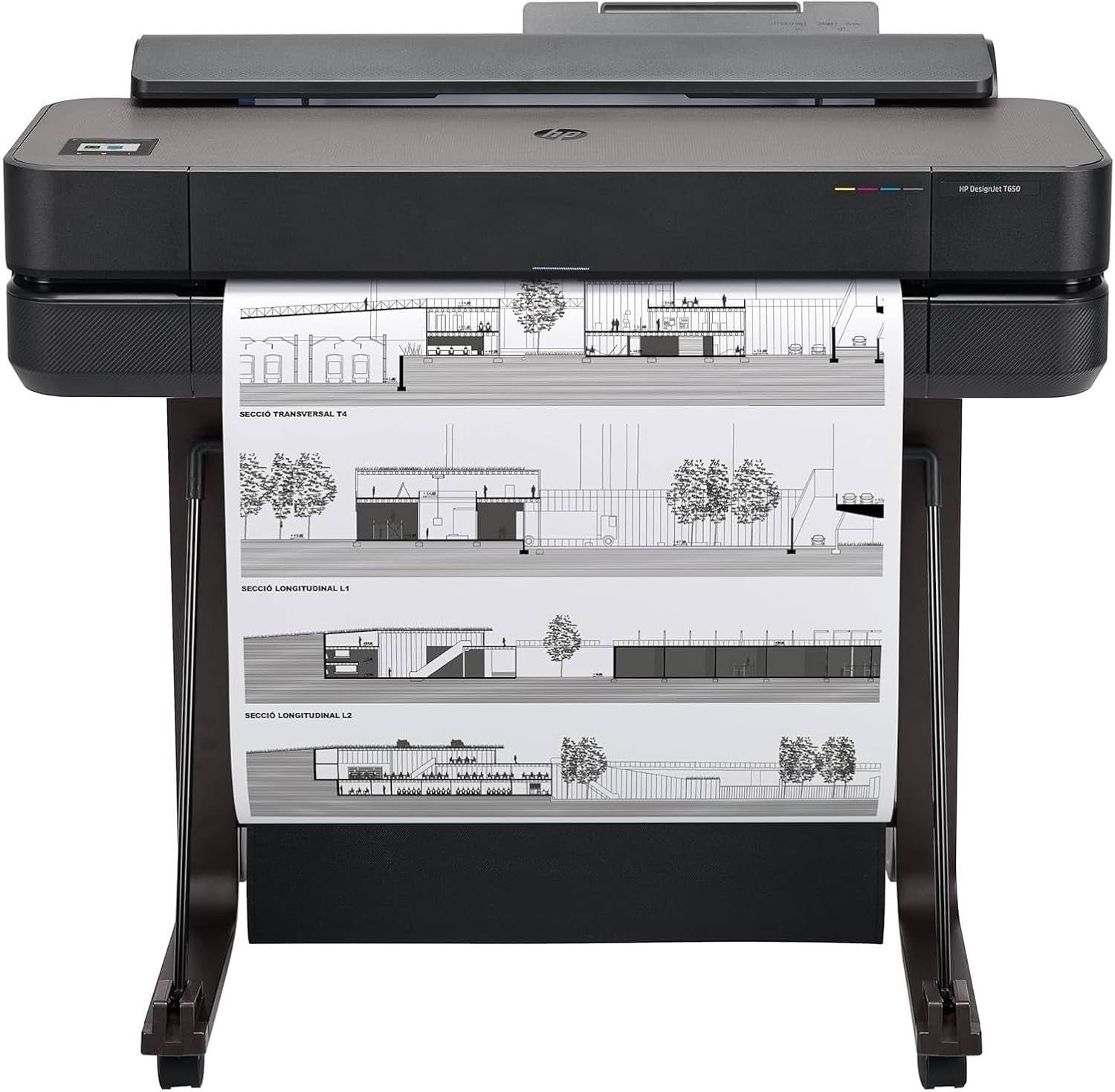 Black Large Format Printer | 24-inch Plotter | Wi-Fi | Ethernet | CAD Use