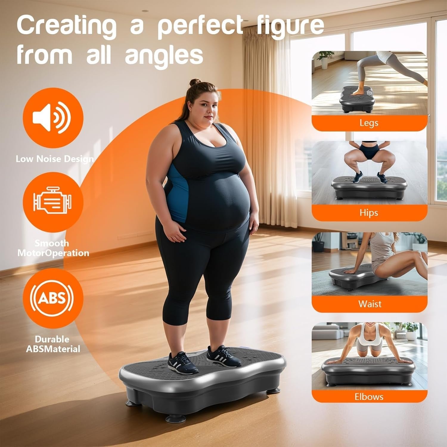 Vibration Plate Exercise Machine 120 Speeds 10 Modes 180W Body Shaper
