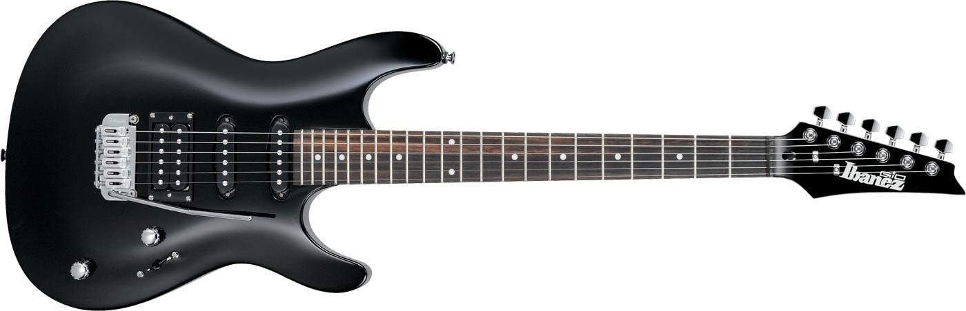 Electric Guitar Black HSS Tremolo Maple Neck Full Size Pro Style