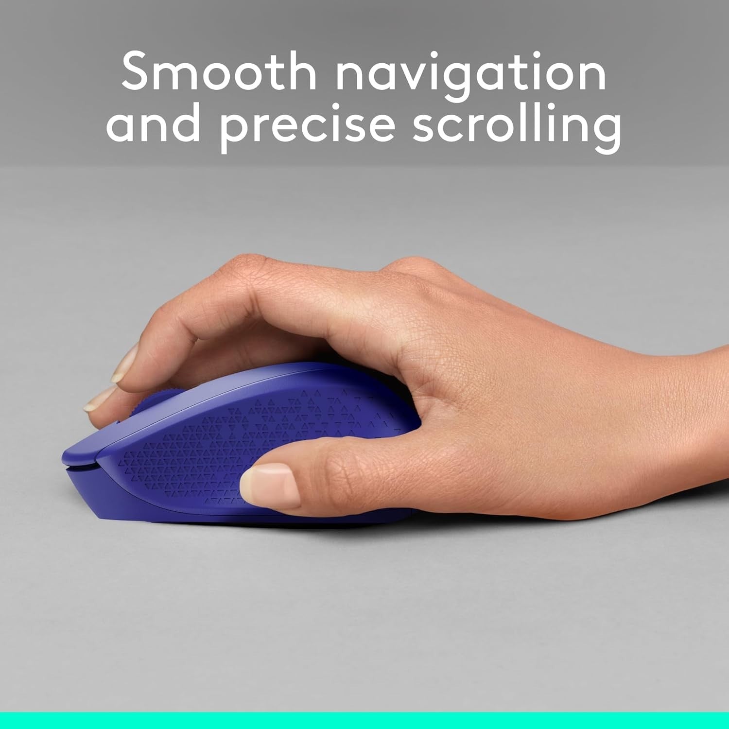 Silent Wireless Mouse USB Nano Receiver Ergonomic Lightweight Blue Laptop PC