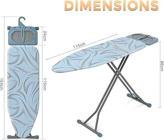 Ironing Board 115x38cm Adjustable Height Foldable Iron Rest