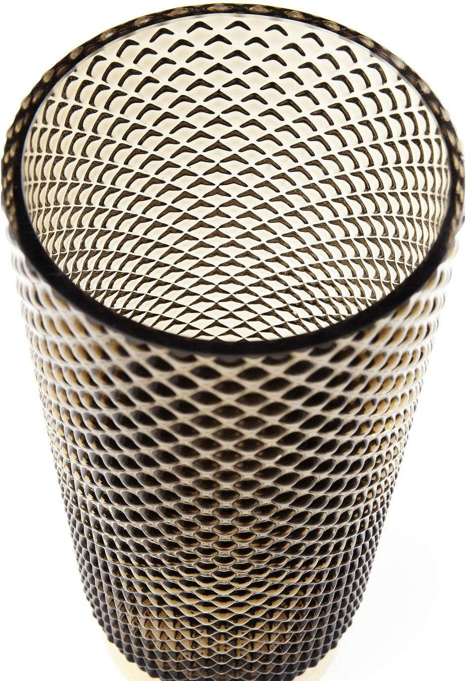 Dark Green Glass Vase Tall Round Textured Modern Table Decor Luxury 25cm