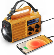 Hand Crank Solar Emergency Radio with Flashlight, Reading Lamp & USB Charger