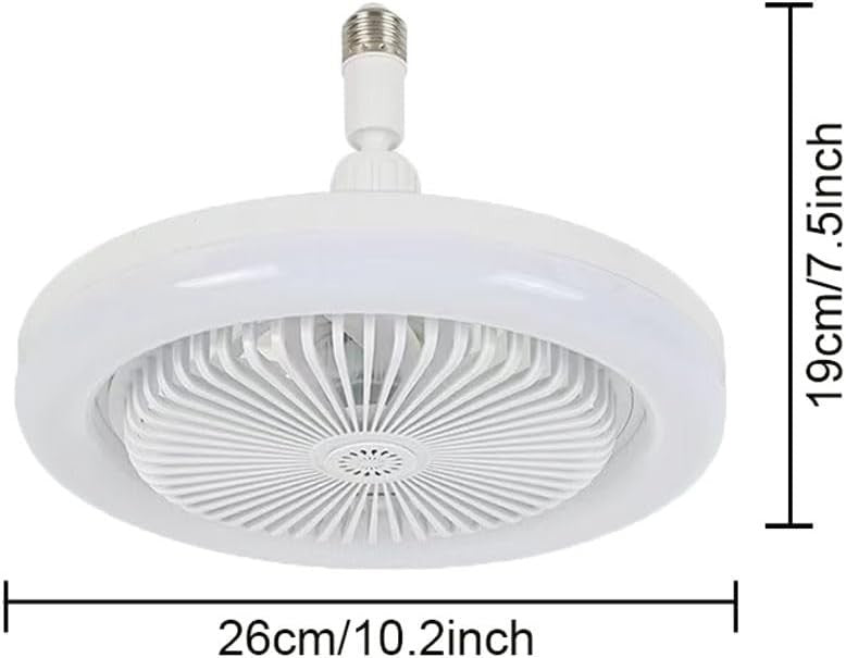 2-in-1 LED Ceiling Fan, 3 Speeds, 3 Color Temps, Dimmable, Remote, Rotating