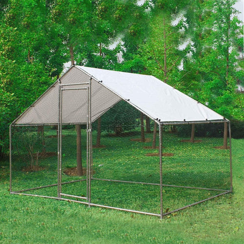 Walk In Chicken Run Outdoor Metal Pet Enclosure 3x2x2m Secure Cage