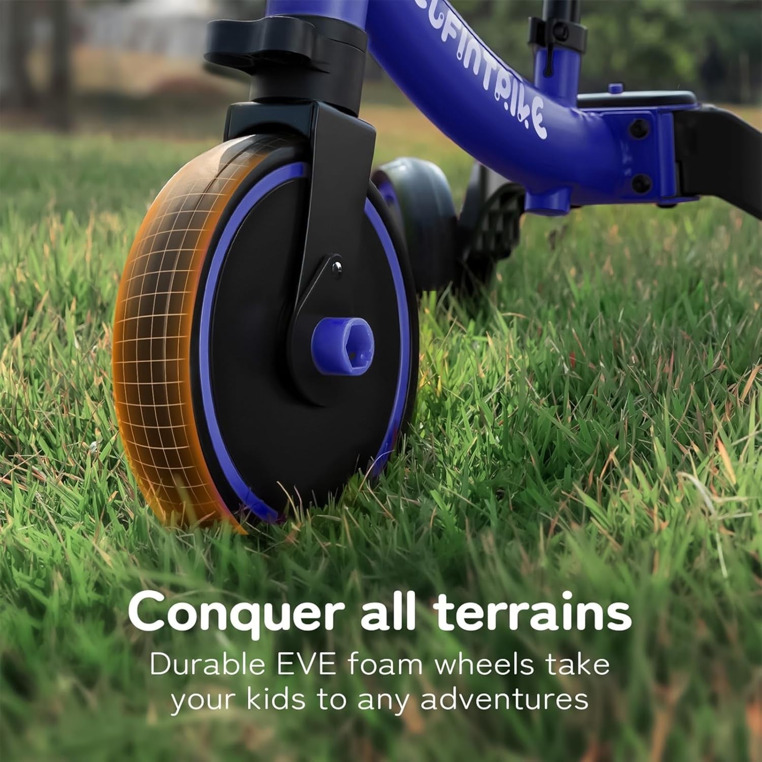 5 In 1 Toddler Tricycle Balance Bike Ride On Toy Removable Pedals Navy
