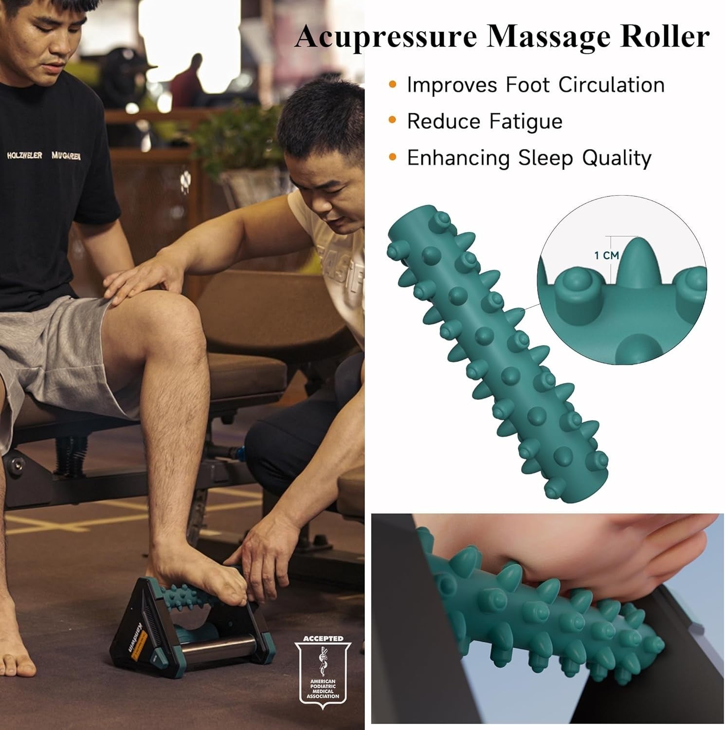 Plantar Fasciitis Foot Massager with Ice Roller for Pain Relief & Circulation