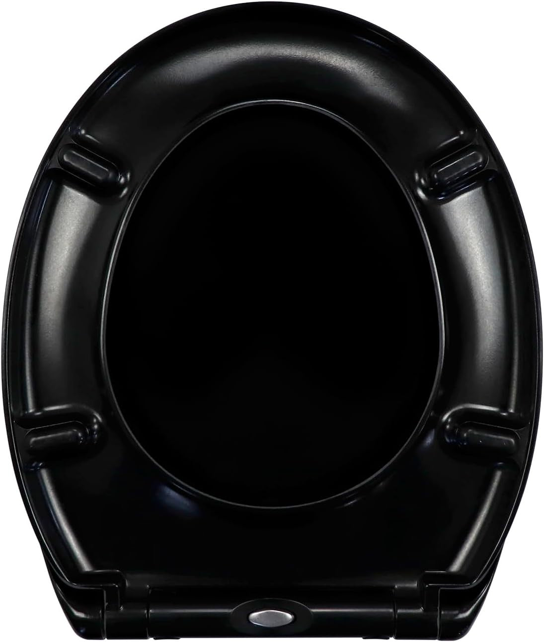 Black Duroplast Toilet Seat Soft Close Quick Release Top Fix 45x37cm