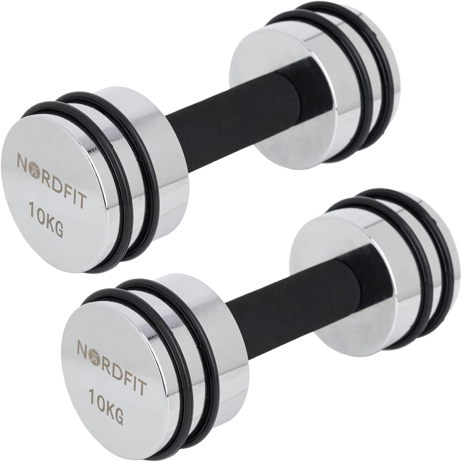 Adjustable Steel Dumbbells Pair 10KG Compact Home Gym Fitness Weights