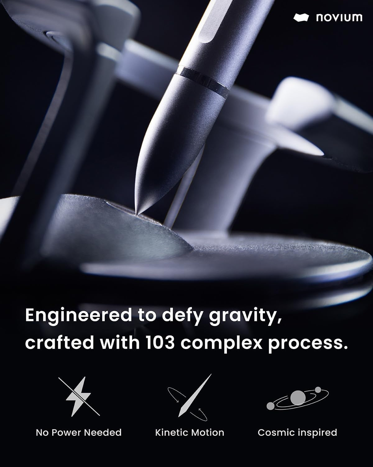 Luxury Hoverpen Interstellar Edition Ballpoint Pen Black Thin Refillable Model