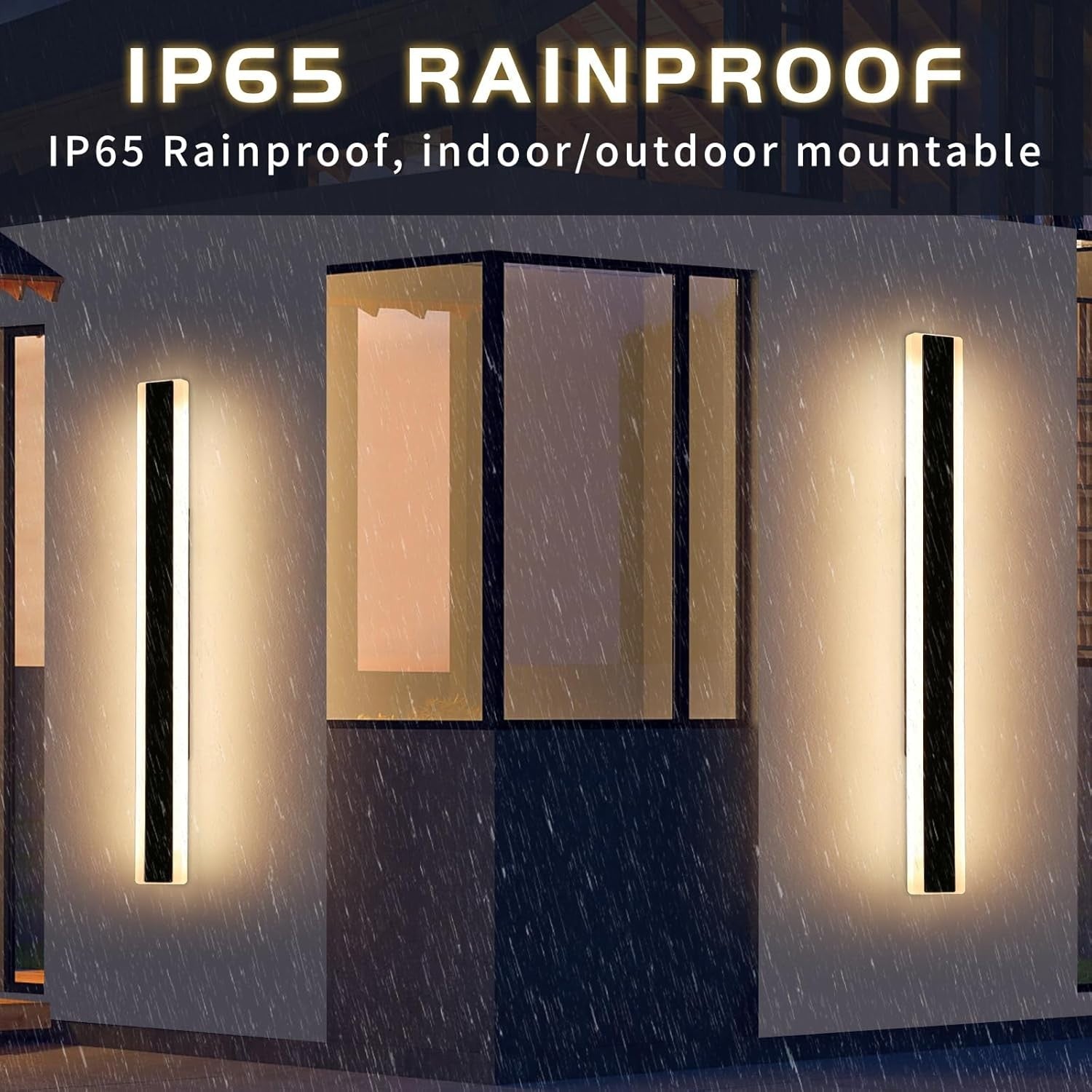 Outdoor LED Wall Lights 120cm, Waterproof, Warm White, 2 Pack, Modern Design