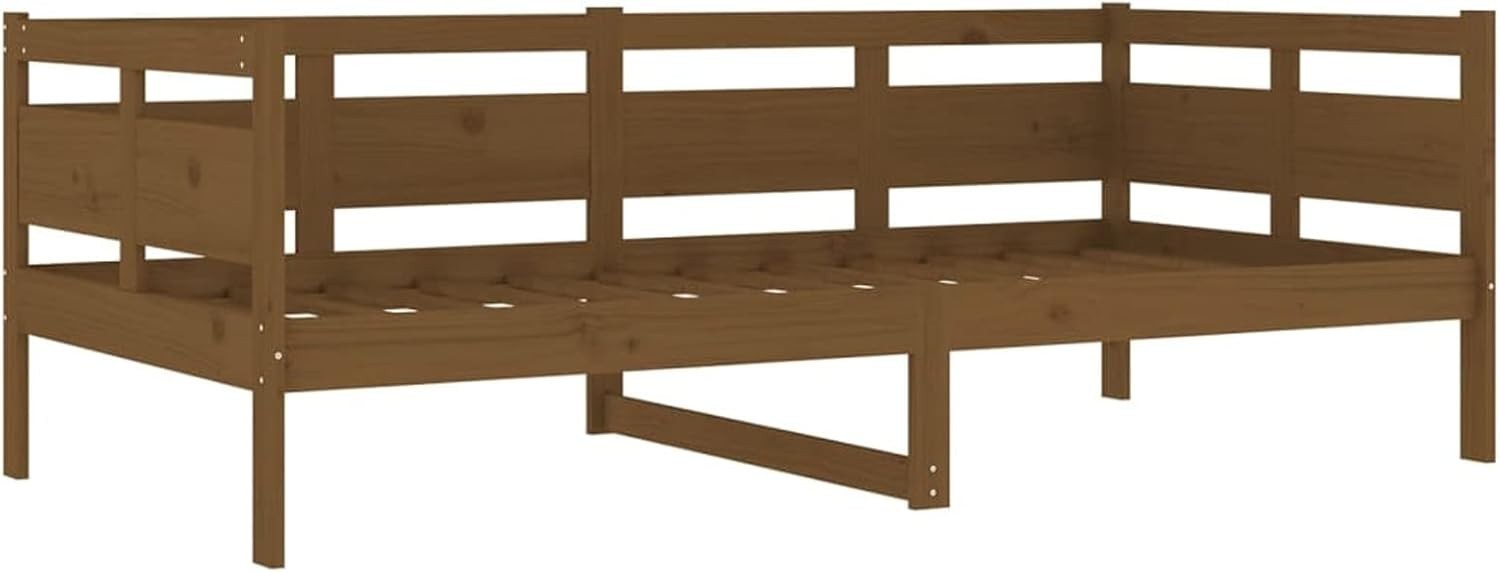 Solid Pine Wood Daybed Sofa Bed 90x190cm | Rustic Guest Bed for Indoor/Outdoor