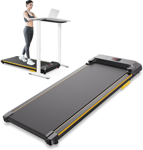 Compact Under Desk Treadmill Walking Pad 1-6km/h Home Office Quiet