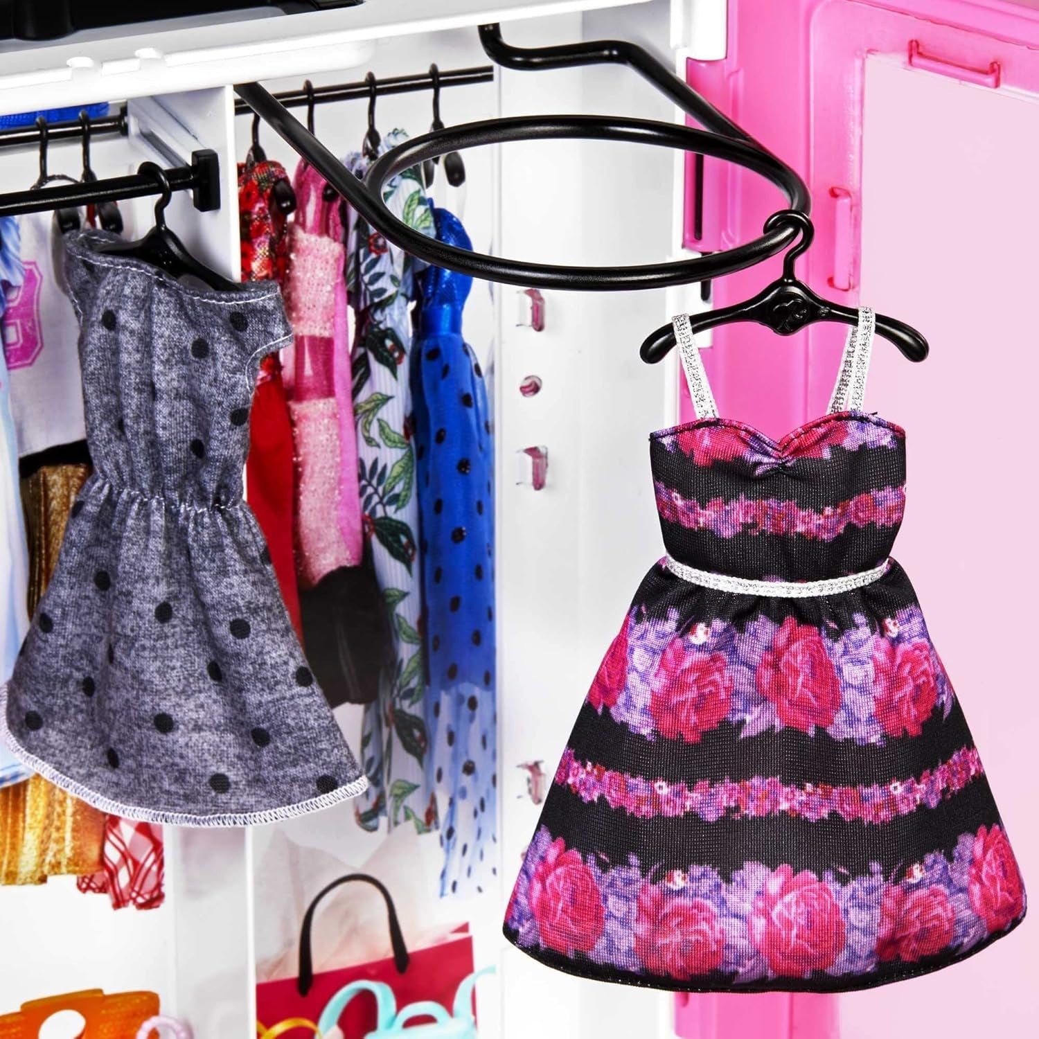 Kids Portable Fashion Closet Playset Doll Clothes Shoes Accessories Toy