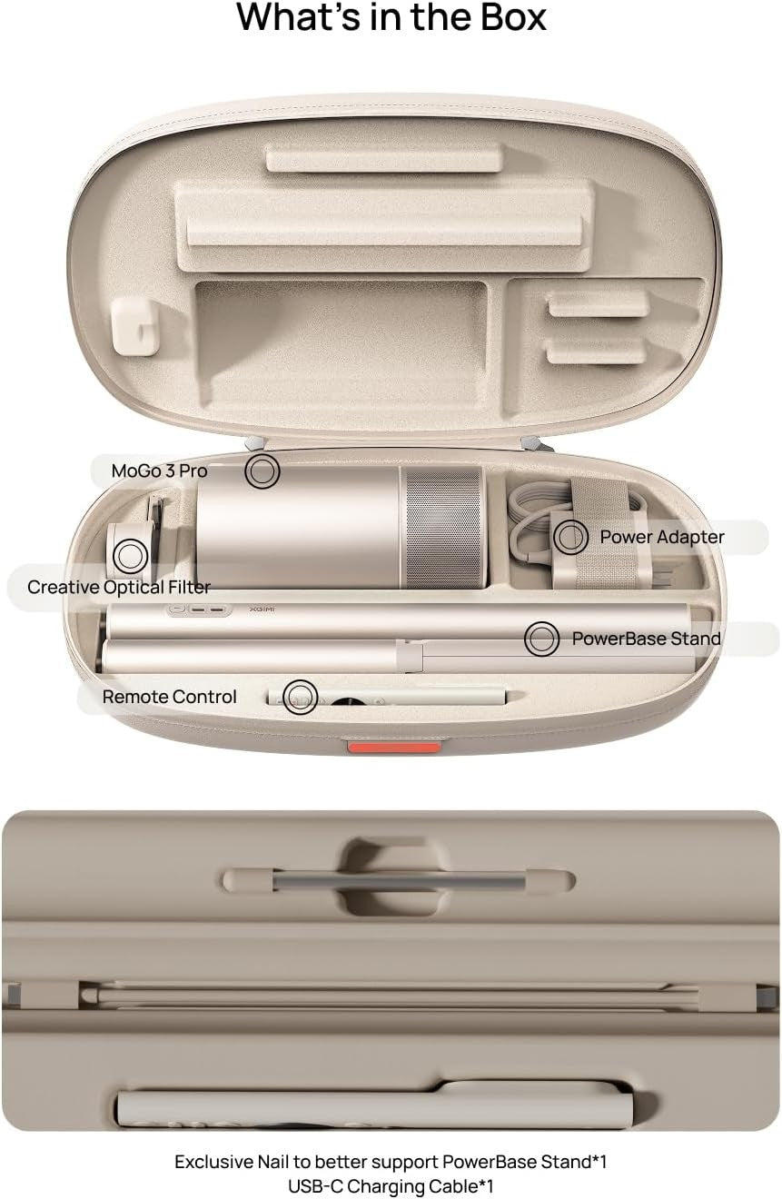 1080P Portable Smart Projector Battery Google TV Travel Case Kit