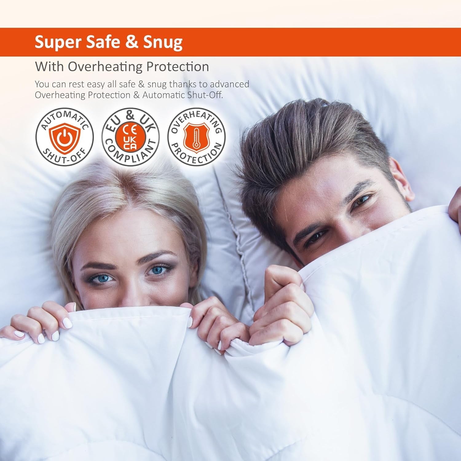 King Size Electric Heated Blanket Dual Zone 9 Heat Timer Full Coverage