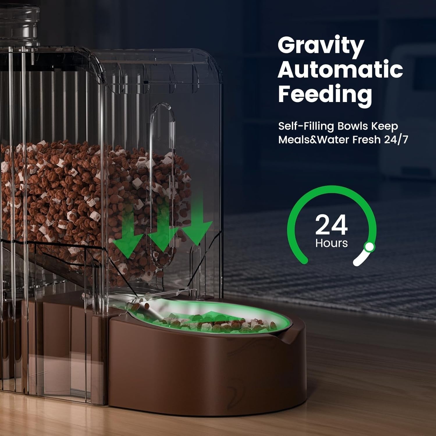 2 in 1 Gravity Pet Feeder Water Dispenser 3L BPA Free Food Station
