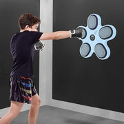Kids Music Boxing Machine LED Punch Wall Trainer Bluetooth Gloves Game