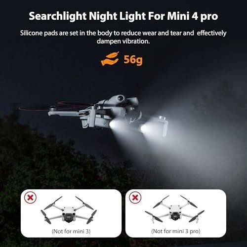 Mini 4 Pro Night LED Navigation Light Strobe Searchlight Drone Accessories