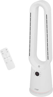 Bladeless Tower Fan & Heater – 2000W 9-Speed LED Display Remote White