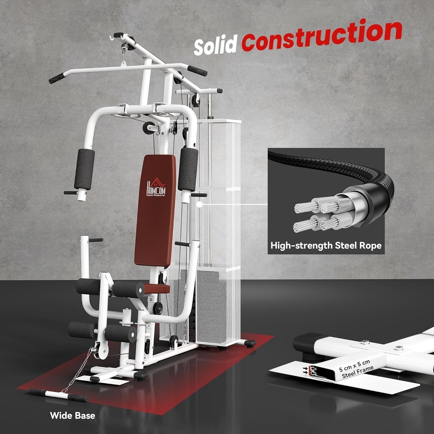 Multi Gym Home Workout Station 150x110x210cm – Chest, Leg & Arm Trainer