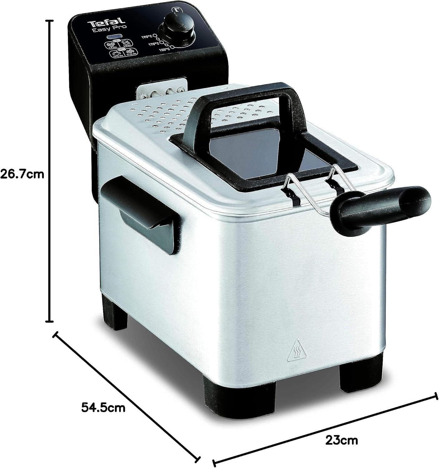 3L Deep Fat Fryer 2100W Stainless Steel Cool Zone Adjustable Temp