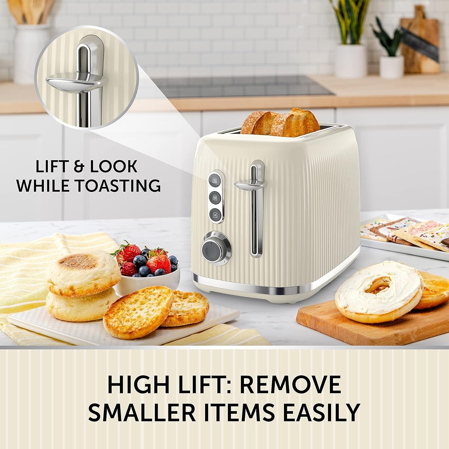 3-Slice Panini Press & 2-Slice Toaster Set Non-Stick Adjustable Browning