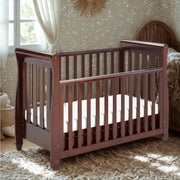 Baby Cot Bed Convertible Toddler Day Bed Adjustable Height w/o Mattress Brown