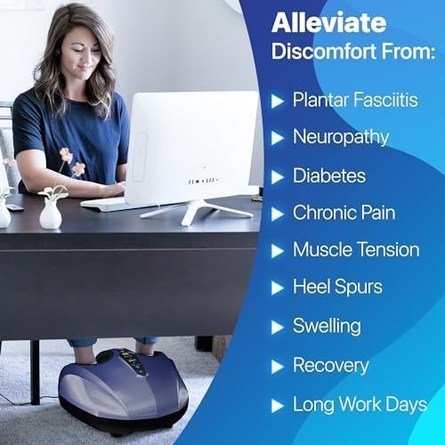 Heated Foot & Calf Massager Shiatsu Kneading Vibration Therapy