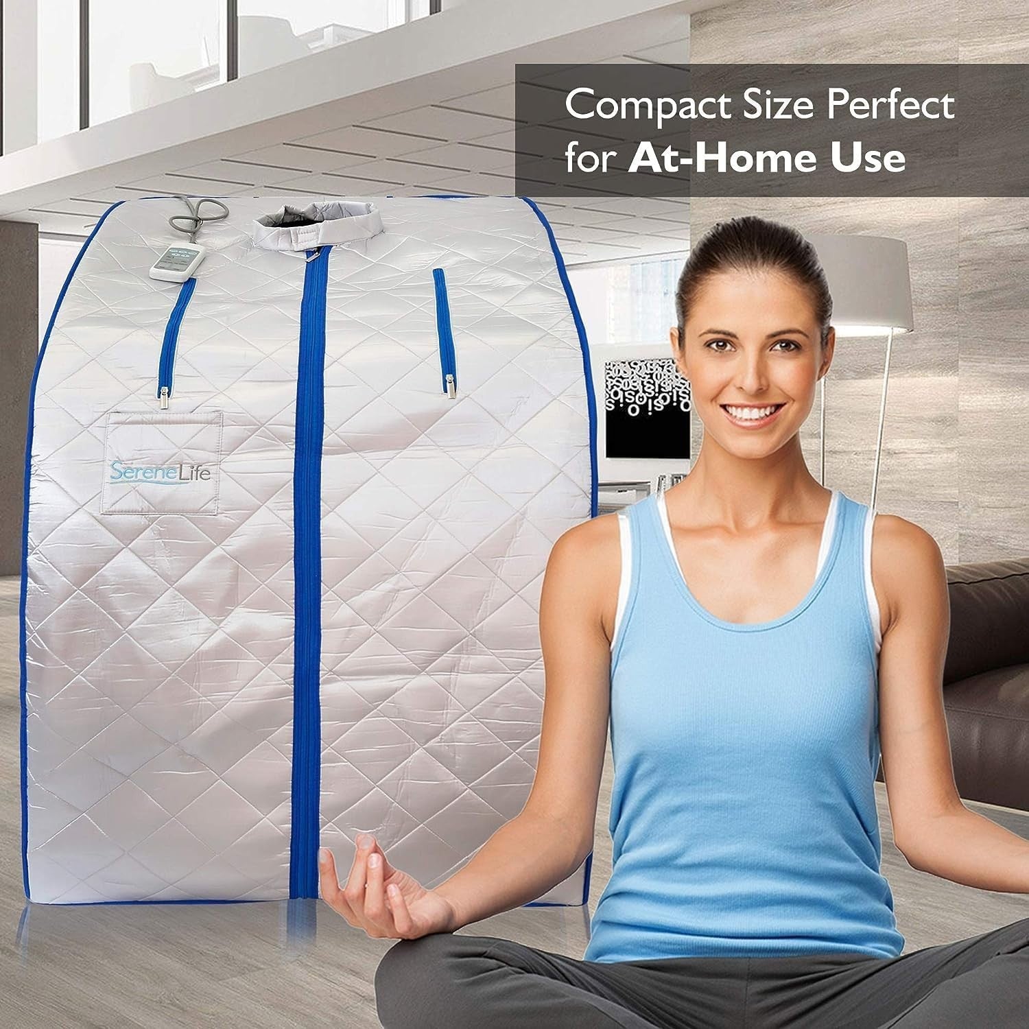 Portable Home Sauna Tent w/ Foot Heating Pad, Chair & Remote – Indoor Spa