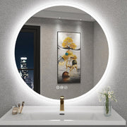 LED Bluetooth Bathroom Mirror 80x80cm with Anti-Fog & Memory Light